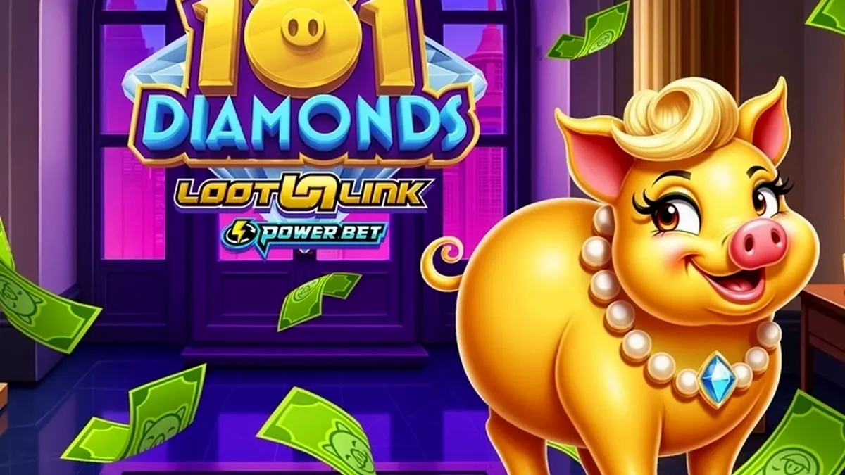 101 Diamonds سلاٹ گیم کا ایک منظر