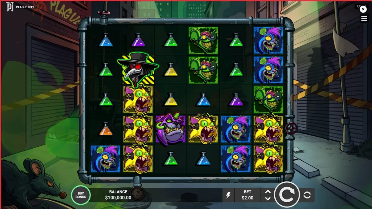 Plague City سلاٹ کا تاریک اور خوفناک بصری منظر